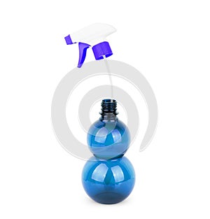 Plastic spray bottle isolated on white background