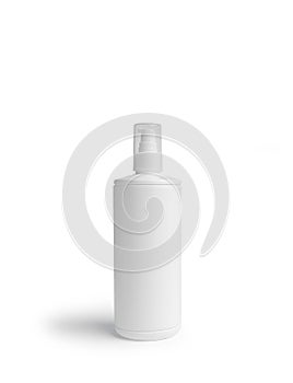 Plastic spray bottle on white background