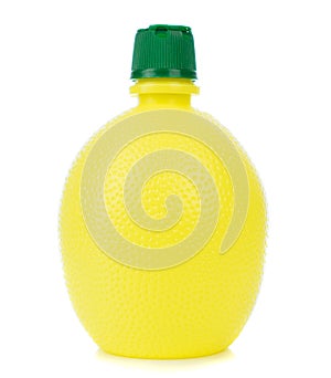 A plastic squeeze bottle of concentrated lemon juice