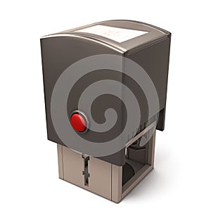 Plastic stamp isolated white background