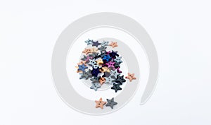 Plastic stars buttons for needlework