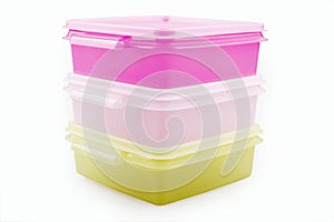 Plastic storage boxes