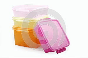 Plastic storage boxes