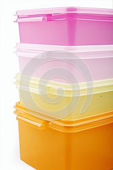 Plastic storage boxes