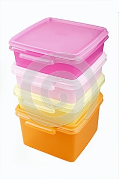 Plastic storage boxes
