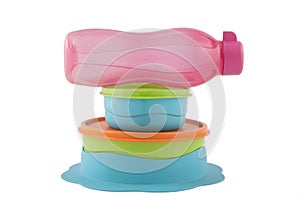 Plastic storage boxes