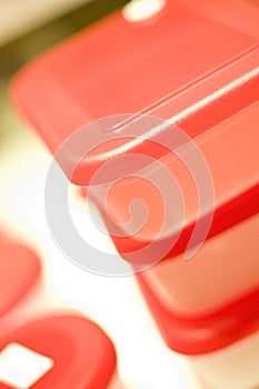 Plastic storage boxes