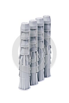 Plastic straddling dowel