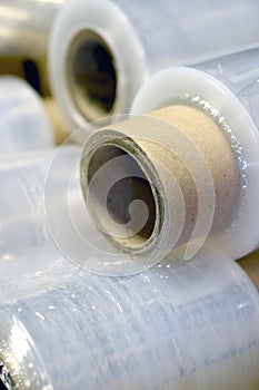 Plastic stretch film rolls