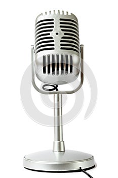 Plastic studio microphone metallic color photo