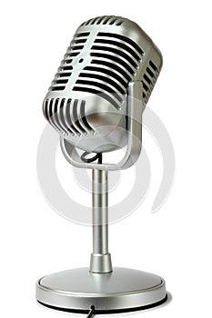 Plastic studio microphone metallic color photo