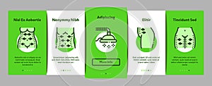 Plastic Surgery Clinic Onboarding Elements Icons Set Vector