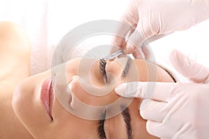 Plastic surgery, facial skin stretching