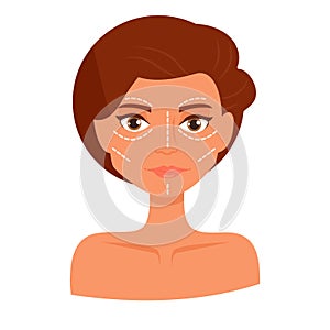 Plastic surgery. Vector