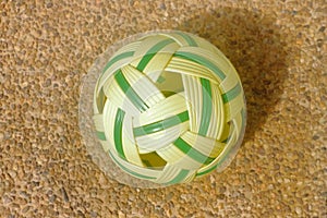 Plastic Takraw Ball on the floor