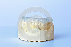 Plastic teeth guard dental mould photo