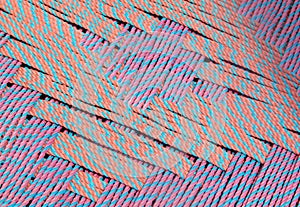 Plastic thread weaving design and texture