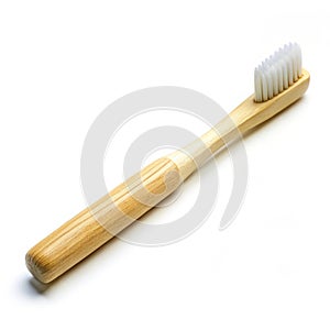 Plastic toothbrush with bamboo infused handle