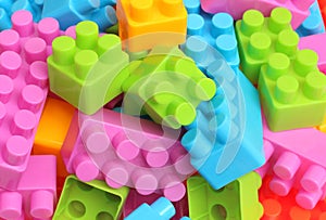 Plastic toy building blocks