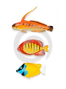 Plastic toy colorful fish