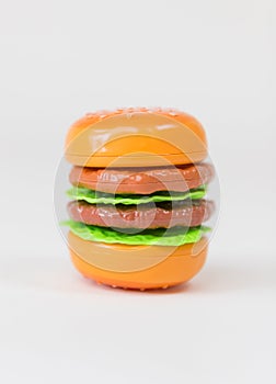 Plastic toy hamburger
