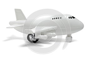 Plastic toy passenger jet plane