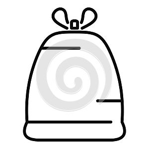 Plastic trash bag icon outline vector. Clean urban general