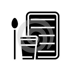 plastic utensil glyph icon vector illustration