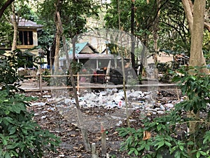 Plastic waste on Koh Samet island