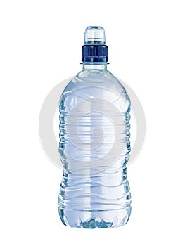 Plastic Water bottle with blue top