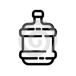 Plastic water bottle delivery outline icon