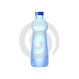 Plastic water bottle design with clipping path isolated on white background