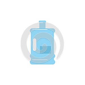 Plastic water bottle icon, flat vector illustration isolated on white background.