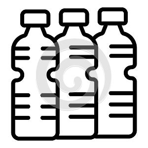 Plastic water bottle icon outline vector. Gallon cooler