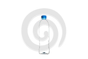 Plastic water bottle isolate on over white background