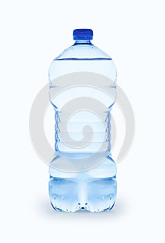 Plastic water bottle isolated
