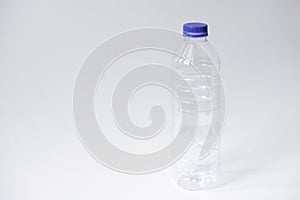 Plastic water bottle isolated on white background