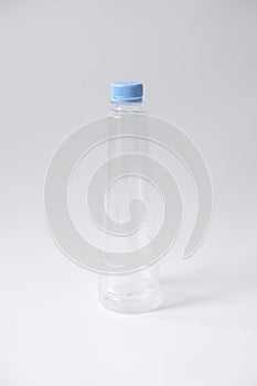 Plastic water bottle isolated on white background