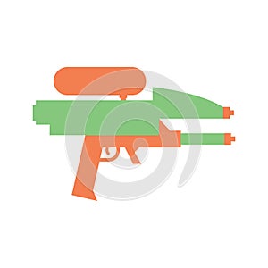 plastic water gun. Vector illustration decorative design