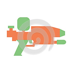 plastic water gun. Vector illustration decorative design