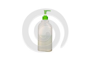 Plastic white bottle. Cleaning Products and Supplies