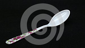 Plastic white spoon