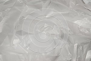 Plastic wihite background. Top view