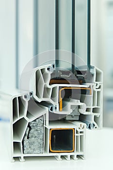 Plastic window frame