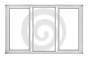 Plastic window frame