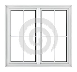 Plastic window frame