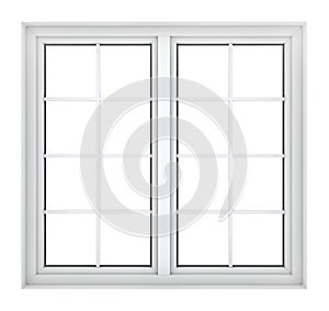 Plastic window frame