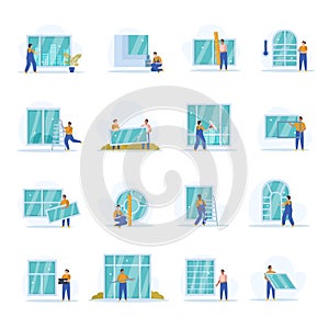 Plastic Windows Flat Icons