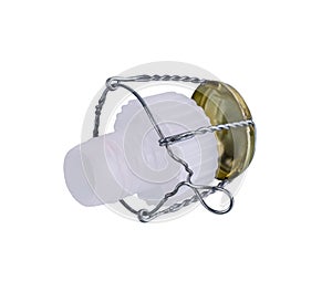 Plastic Wine stopper or Cork Wine isolated on white background