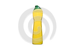 Plastic yellow bottle. Cleaning Products and Supplies